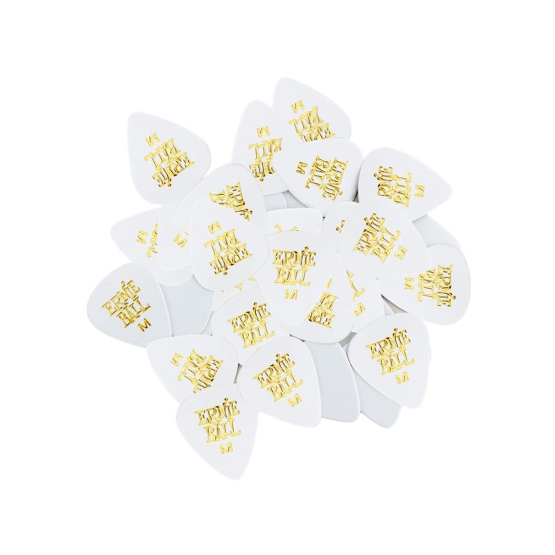 Ernie Ball 9111 Medium White Cellulose Picks Bag Of 144