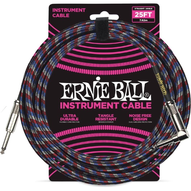 Ernie Ball 6063 Braided Black/Red/Blue/White
