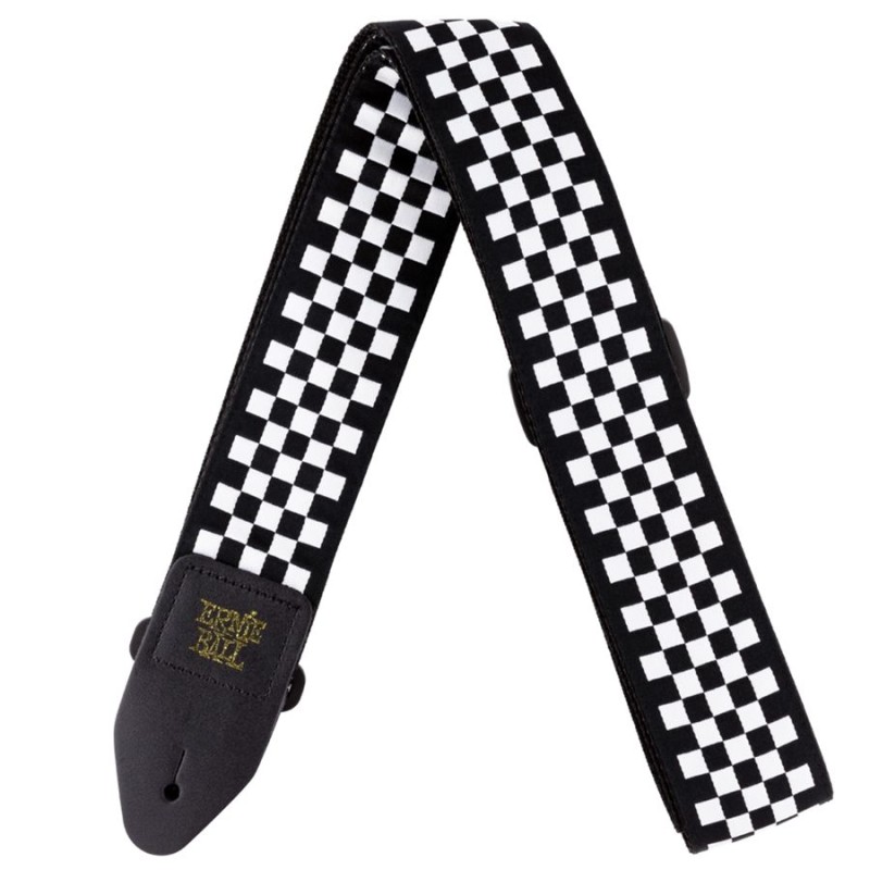 Ernie Ball 4149 Black and White Checkered Guitar Strap