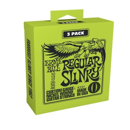 Ernie Ball 3221 Regular Slinky 3-Pack 10-46