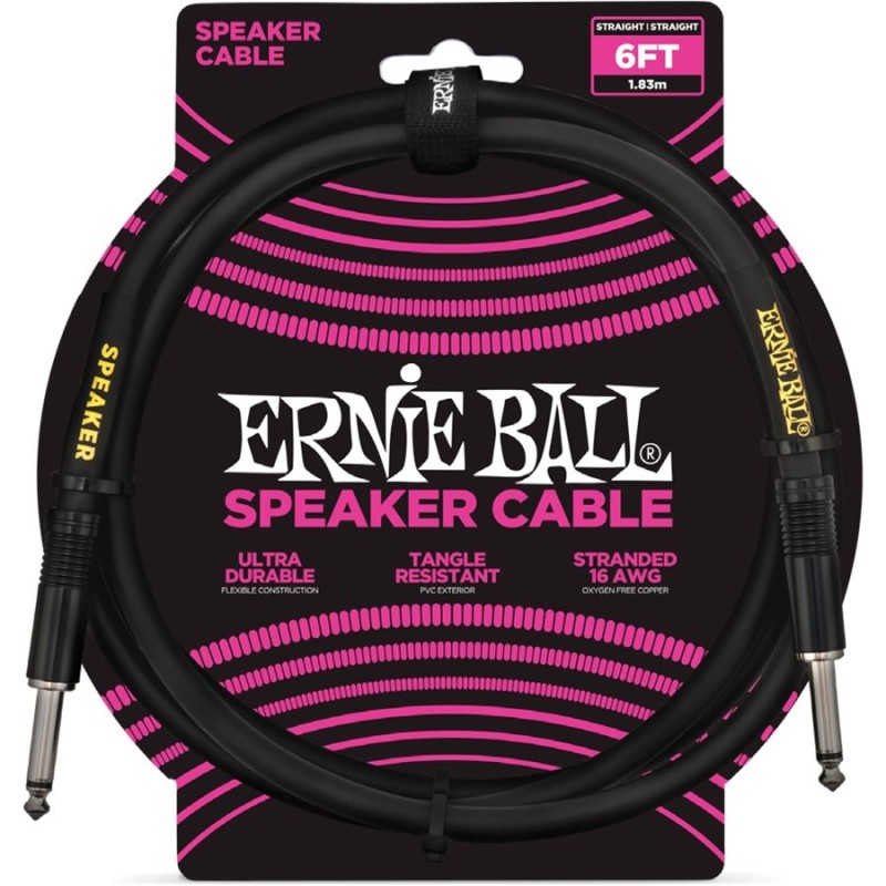 Ernie Ball 6072 6' Straight/Straight Speaker Cable