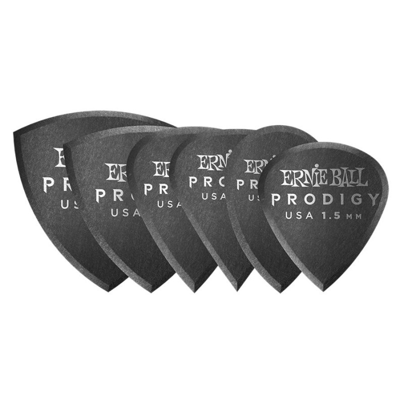 Ernie Ball 9342 1.5mm Black Multipack Prodigy Picks 6-pack