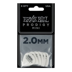Ernie Ball 9203 2.0mm White Mini Prodigy Picks 6-Pack