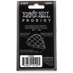 Ernie Ball 9199 1.5mm Black Standard Prodigy Picks 6-Pack