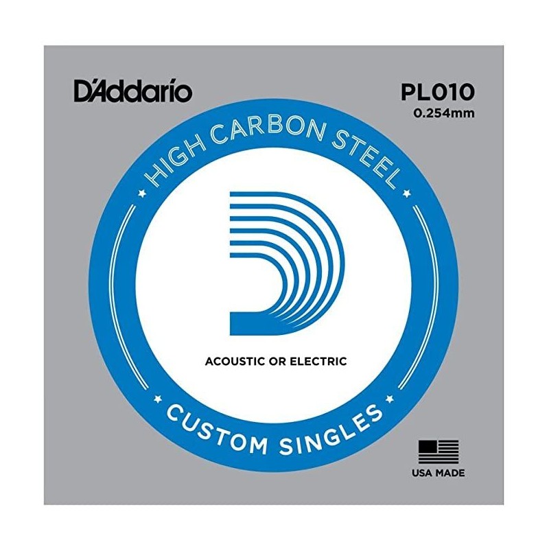 D'Addario PL010 .010 Plain Steel