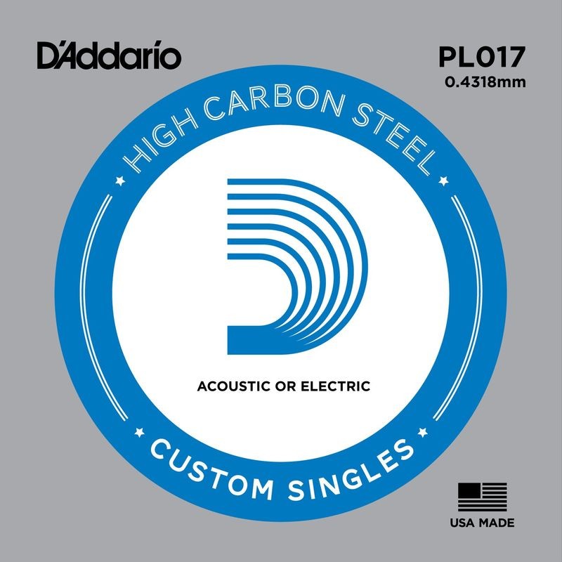 D'Addario PL017 .017 Plain Steel