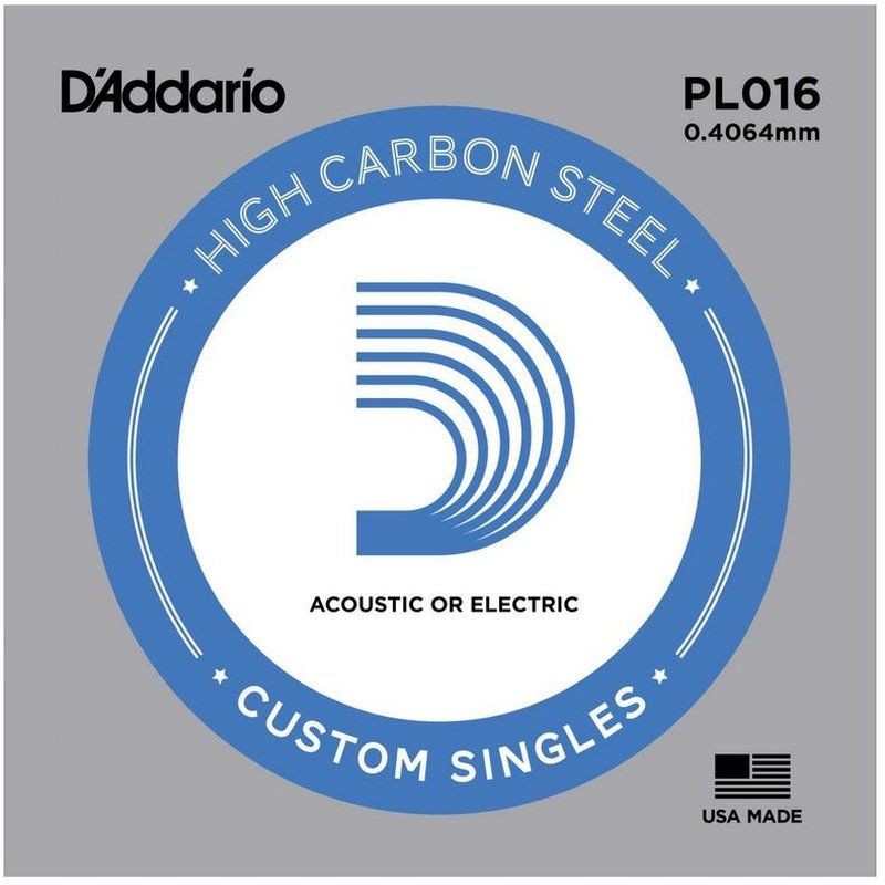 D'Addario PL016 .016 Plain Steel