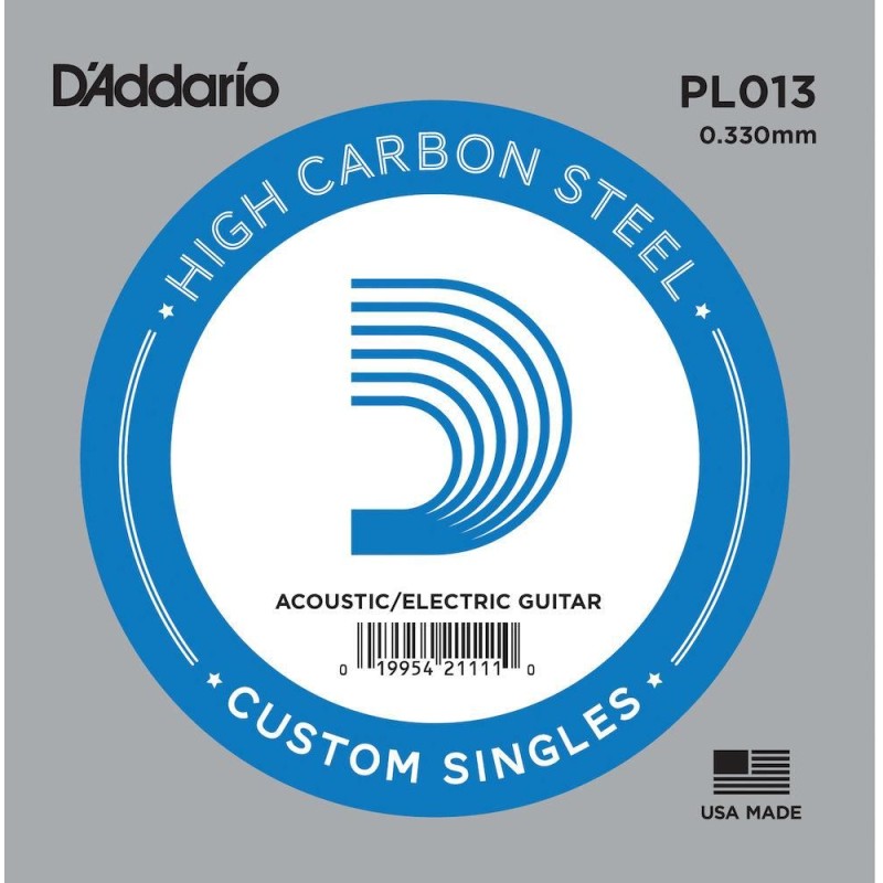 D'Addario PL013 .013 Plain Steel