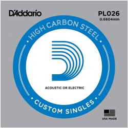 D'Addario PL026 .026 Plain Steel