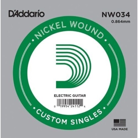 D'Addario NW034 .034 XL Nickel Wound