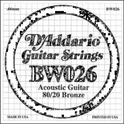 D'Addario BW026 .026 80/20 Bronze Wound
