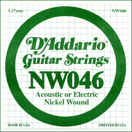 D'Addario NW046 .046 XL Nickel Wound