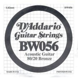 D'Addario BW056 .056 80/20 Bronze Wound