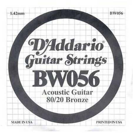 D'Addario BW056 .056 80/20 Bronze Wound