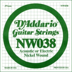 D'Addario NW038 .038 XL Nickel Wound