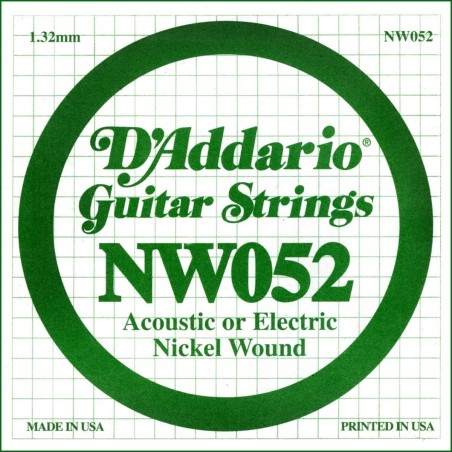 D'Addario NW052 .052 XL Nickel Wound
