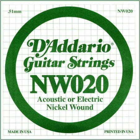 D'Addario NW020 .020 XL Nickel Wound