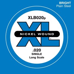 D'Addario XLB020p .020p Plain Steel