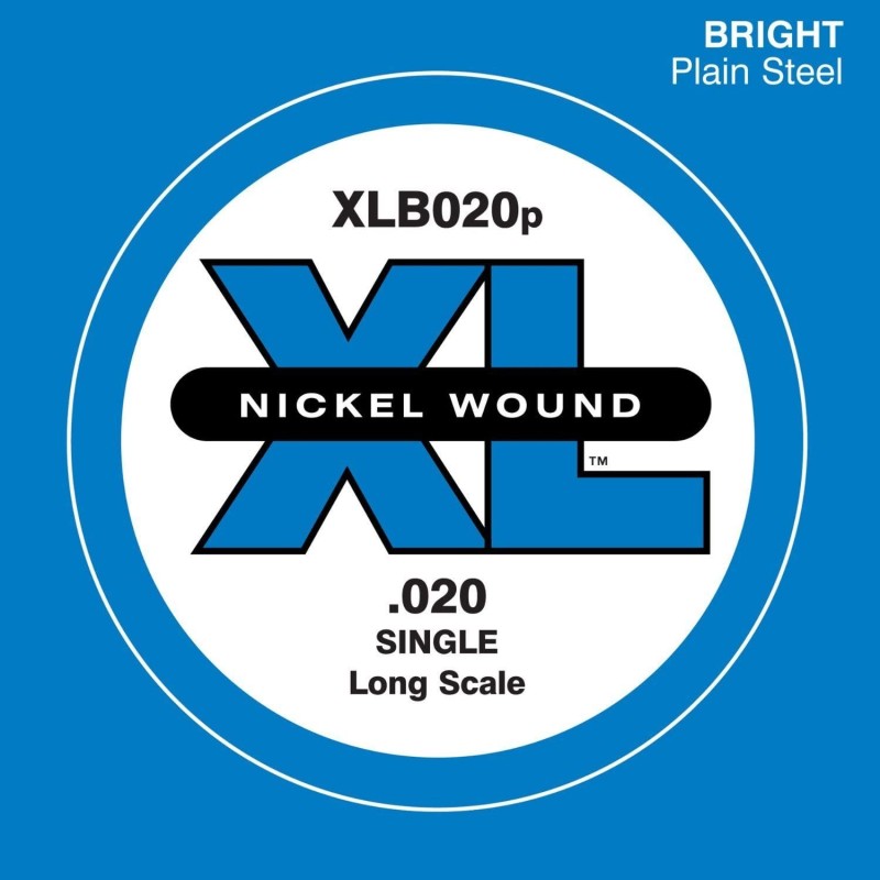 D'Addario XLB020p .020p Plain Steel