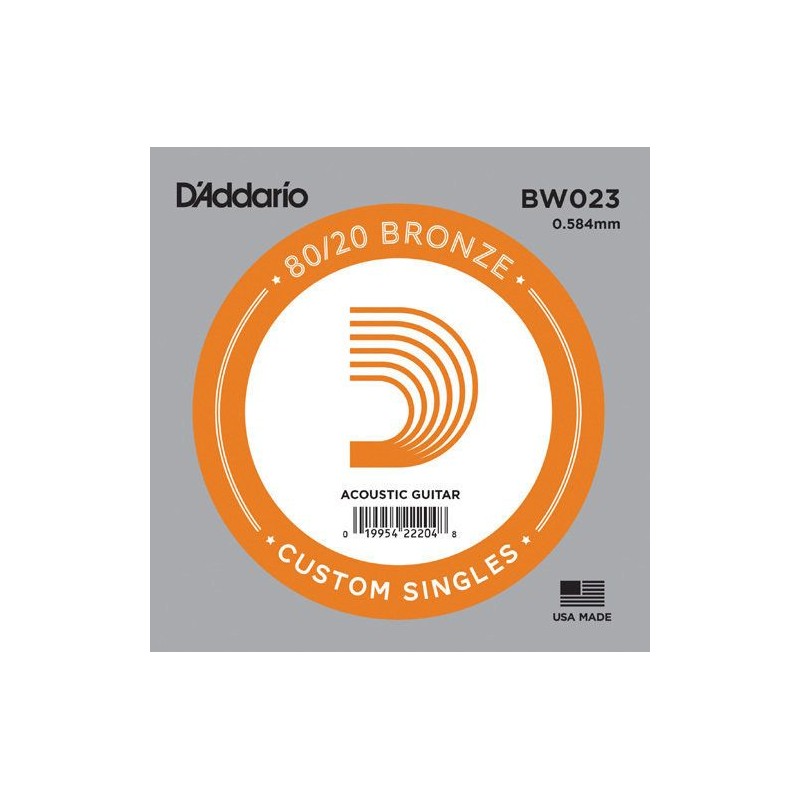 D'Addario BW023 .023 80/20 Bronze Wound
