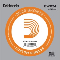 D'Addario BW024 .024 80/20 Bronze Wound
