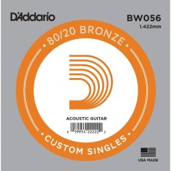 D'Addario BW056 .056 80/20 Bronze Wound