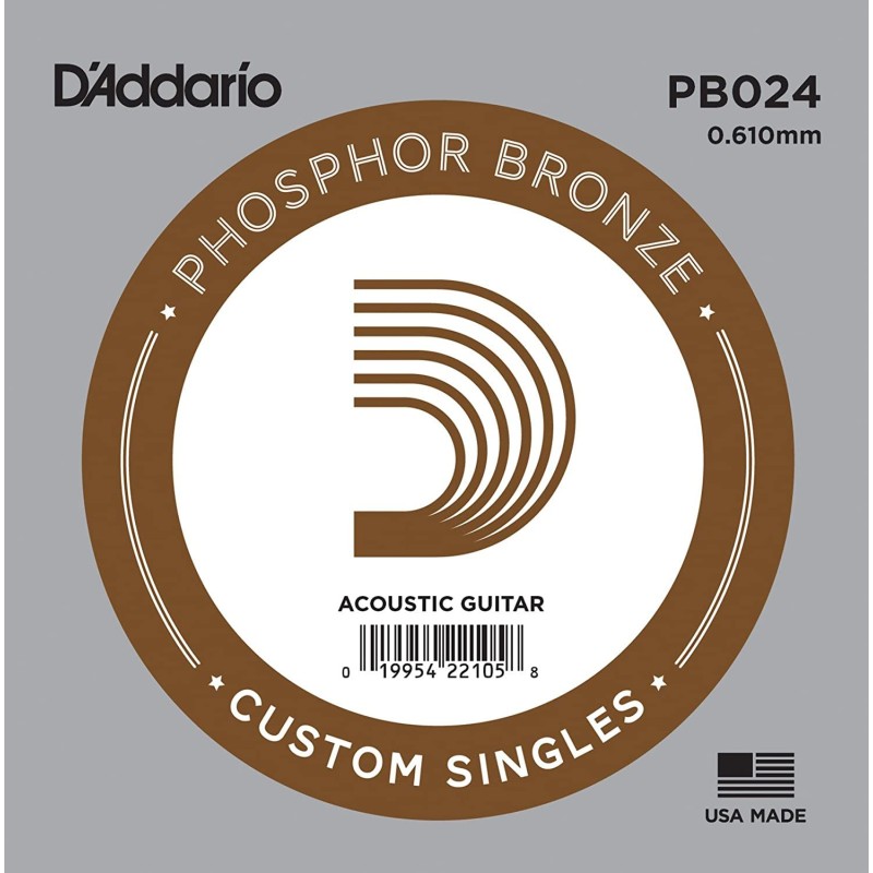 D'Addario PB024 .024 Phosphor Bronze Wound