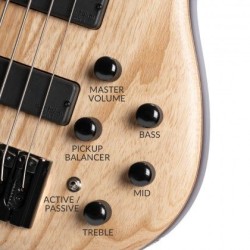 Cort Artisan B5 Element Open Pore Trans Black