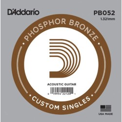 D'Addario PB052 .052 Phosphor Bronze Wound