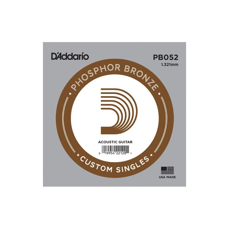 D'Addario PB052 .052 Phosphor Bronze Wound