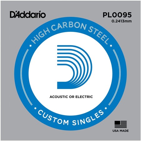 D'Addario PL0095 .00095 Plain Steel