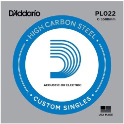 D'Addario PL022 .022 Plain Steel