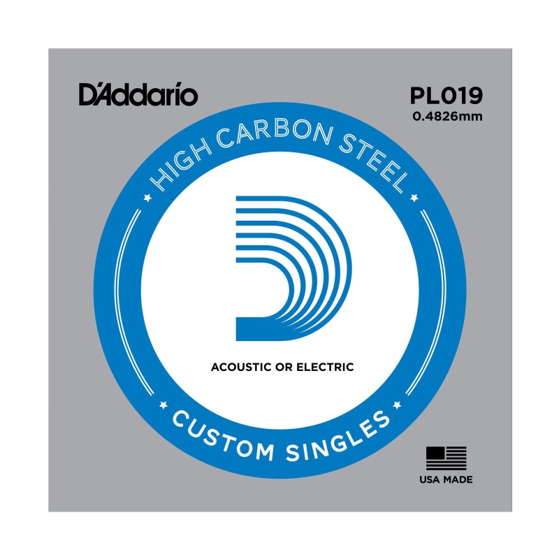D'Addario PL019 .019 Plain Steel
