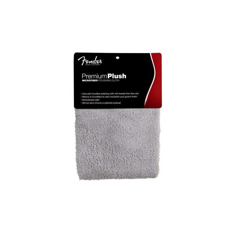 Fender Premium Plush Microfiber Polishing Cloth, Gray