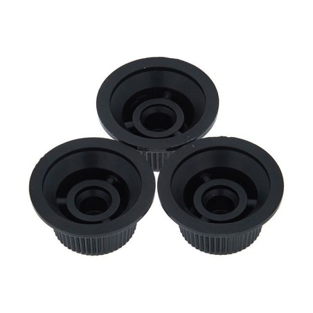 Fender Stratocaster Knobs, Black (Volume, Tone, Tone) (3)