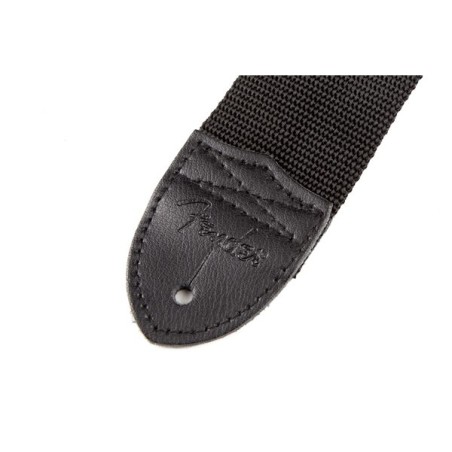 Fender 2" Black Poly Strap w/ Grey Fender Logo