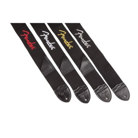 Fender 2" Black Poly Strap w/ Grey Fender Logo