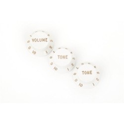 Fender Strato Volume & Tone Knobs Set White