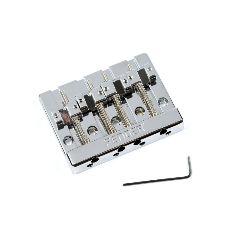 Fender HiMass 4-String Bass Bridge Assembly Brass Saddles Chrome