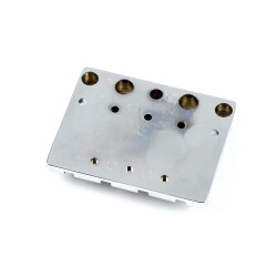 Fender HiMass 4-String Bass Bridge Assembly Brass Saddles Chrome