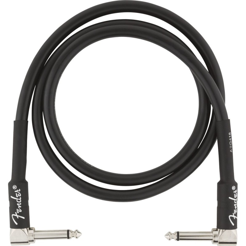 Fender Instrument Cables, Angle/Angle 3' Black