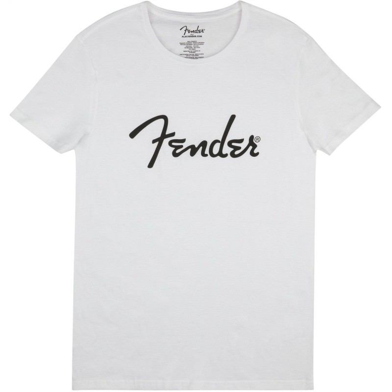 Fender Spaghetti Logo Men's Tee White Medium