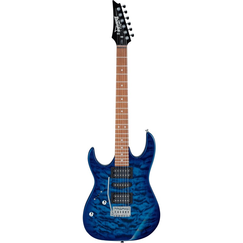 Ibanez GRX70QAL Transparent Blue Burst Left Handed