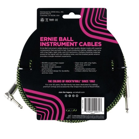 Ernie Ball 6066 Braided Black/Green