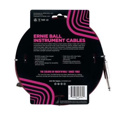Ernie Ball 6062 Braided Black/Red