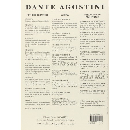 Solfège Rythmique Volume 1 Dante Agostini