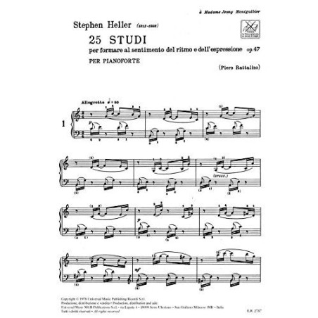 25 Studi Per Pianoforte Op. 47 Heller