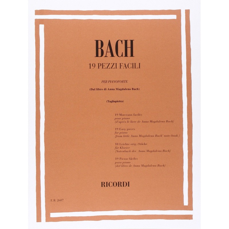 19 Pezzi Facili per Pianoforte Bach