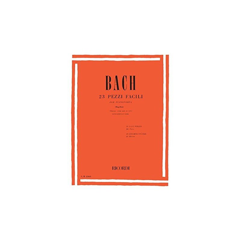 23 Pezzi Facili per Pianoforte Bach