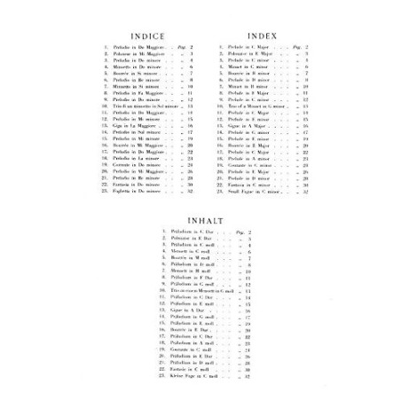 23 Pezzi Facili per Pianoforte Bach